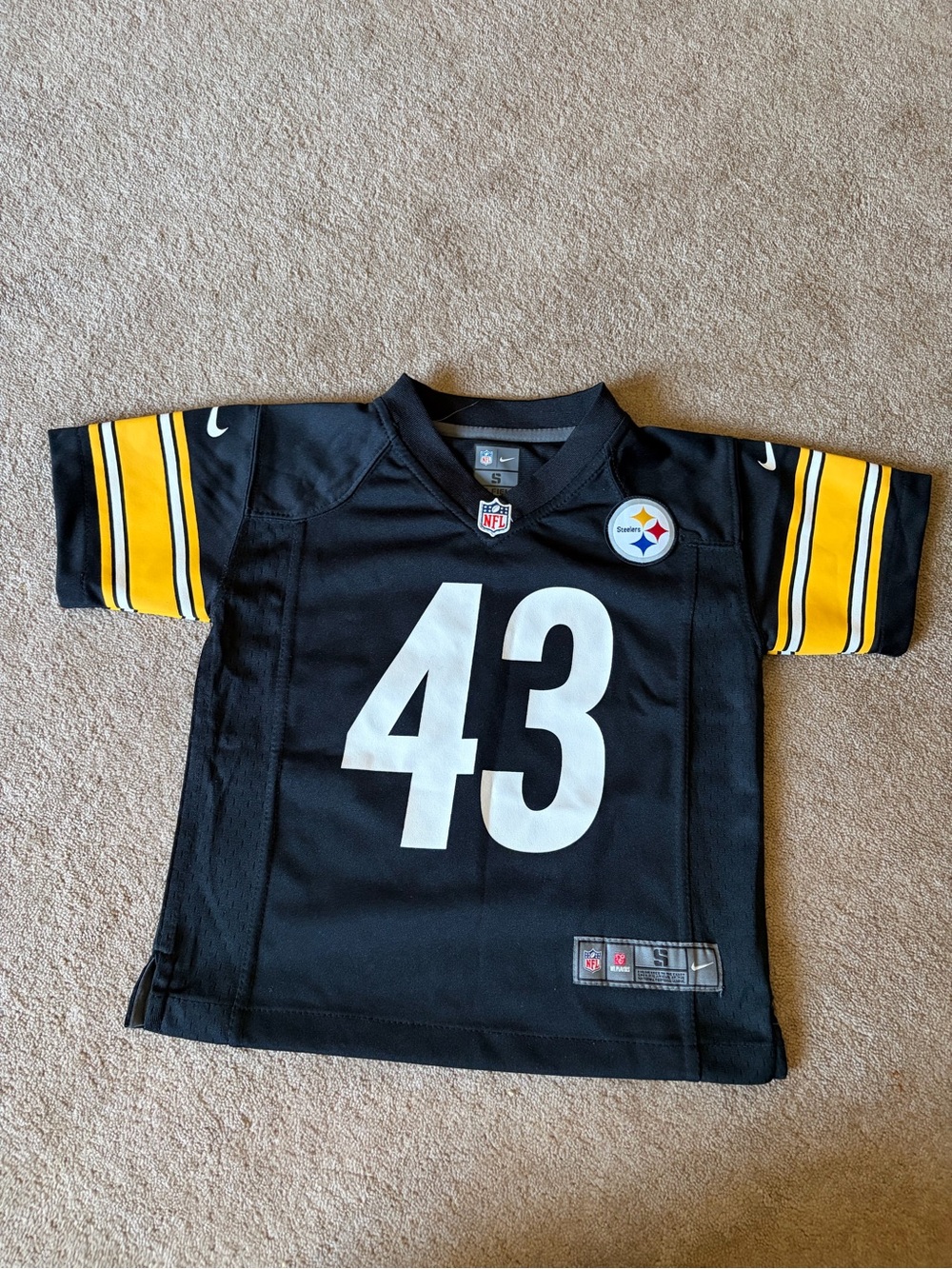 NFL Kids Black & Yellow Pittsburgh Steelers #43 Jersey